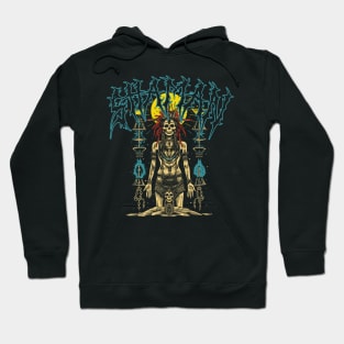 "Shaman Deathcore Dark Art Tee: Tribal Rhythms and Brutal Aesthetics Hoodie